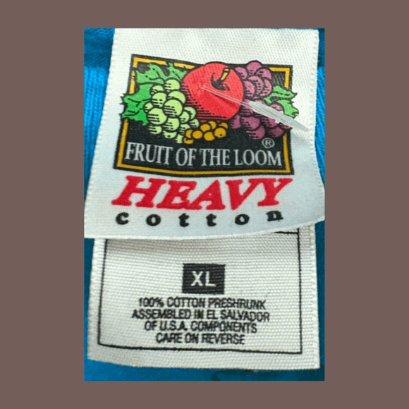 Fruit of the Loom Tiger Tee | Blue Graphic | Size XL | Vintage - Picture 5 of 5